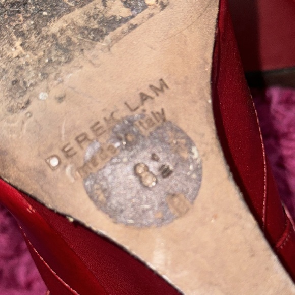 Derek Lam Marta Buckle Leather Wedge Bootie in Carnelian Holiday Red 8.5 Boots - Picture 3 of 13